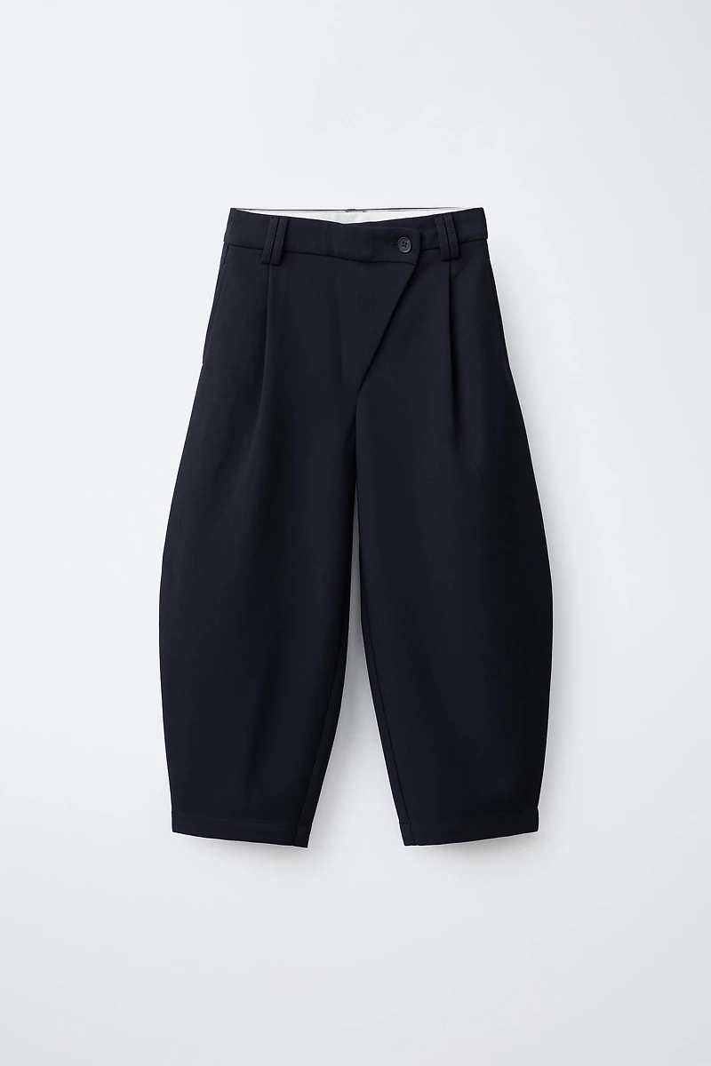 PANTALON TAILLEUR BARREL TAILLE CROISÉE