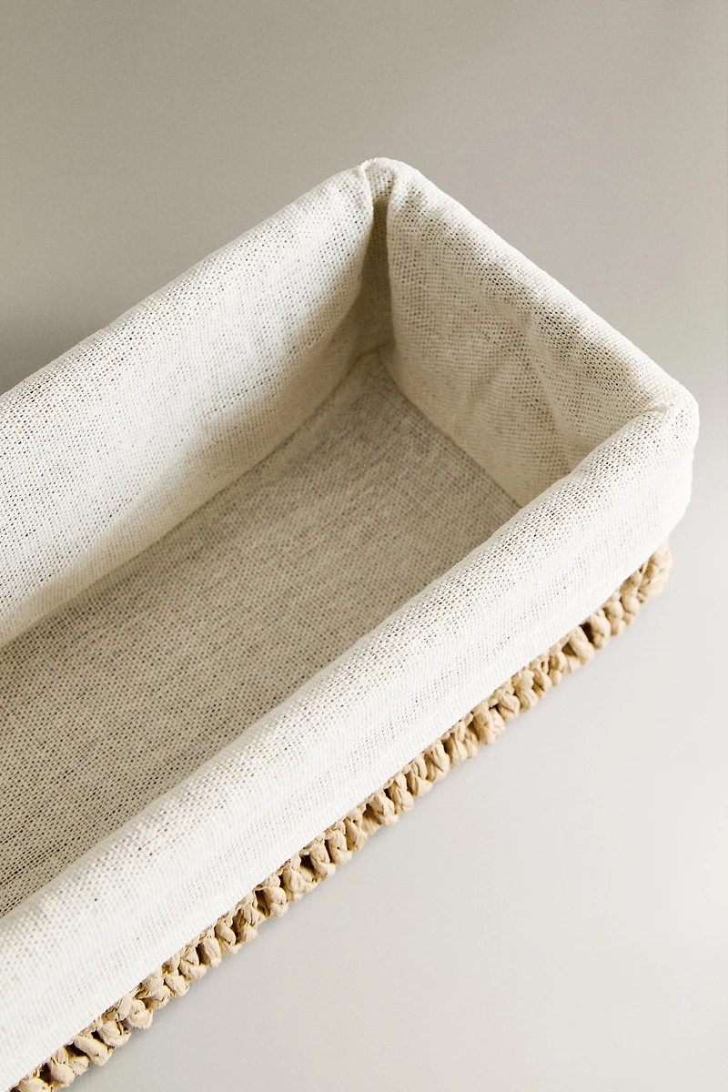 RECTANGULAR FABRIC INTERIOR BASKET