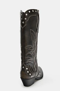 COWBOY STUDDED BOOTS