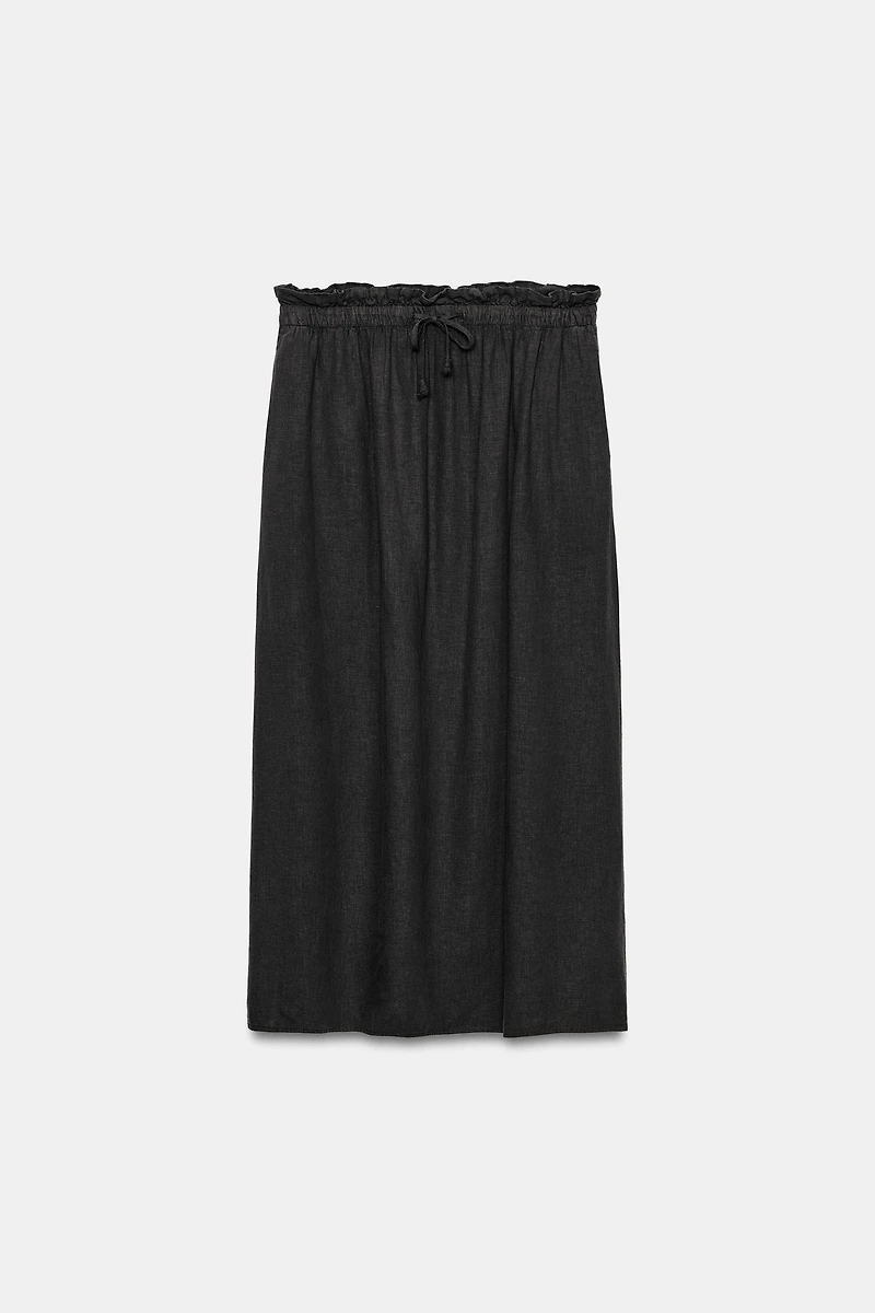 ZW COLLECTION LINEN BLEND LONG SKIRT