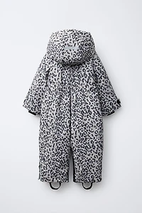 WATER RESISTANT AND WINDPROOF ANIMAL PRINT LONG JUMPSUIT