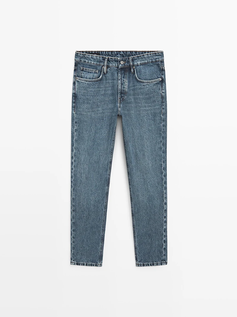 Cropped slim fit jeans