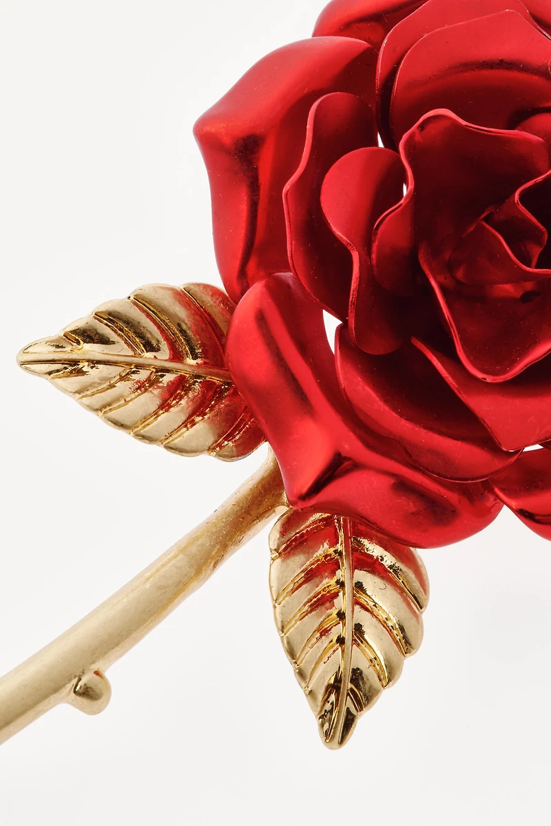 WILLY CHAVARRIA X ZARA METAL ROSE BROOCH