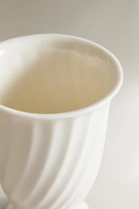 EMBOSSED CERAMIC TOOTHBRUSH TUMBLER