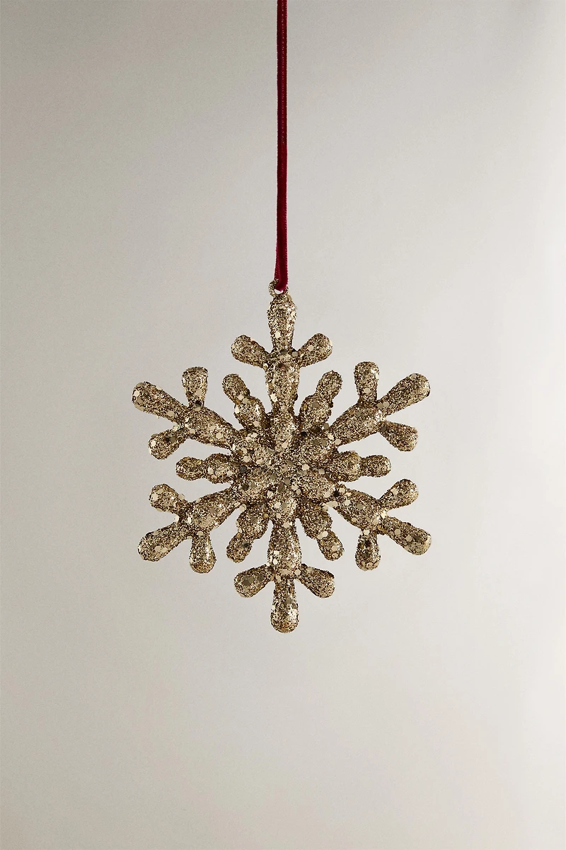 SHINY SNOWFLAKE CHRISTMAS TREE ORNAMENT