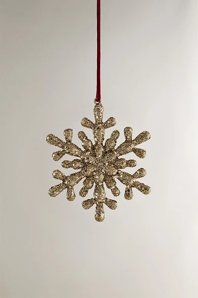 SHINY SNOWFLAKE CHRISTMAS TREE ORNAMENT