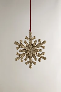 SHINY SNOWFLAKE CHRISTMAS TREE ORNAMENT