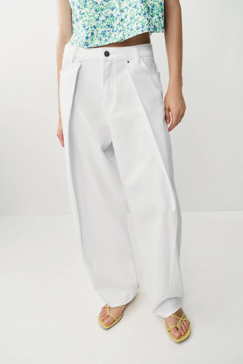 Z1975 MID-RISE BARREL WIDE LEG JEANS