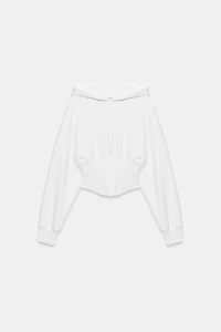 CORSET LACE-UP HOODIE
