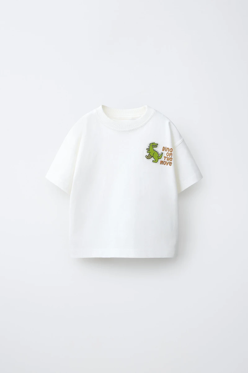 T-SHIRT DINOSAURE EFFET GOMME