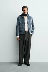 FLOCKED EMBOSSED JACKET