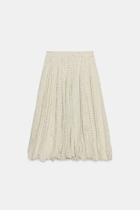 ZW COLLECTION PLAID BALLOON SKIRT