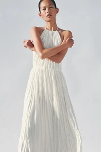 ROBE PLISSÉE AVEC ENCOLURE AMÉRICAINE ZW COLLECTION