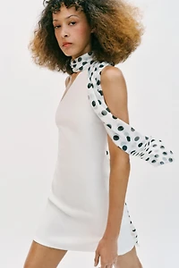 POLKA DOT HALTER SCARF DRESS
