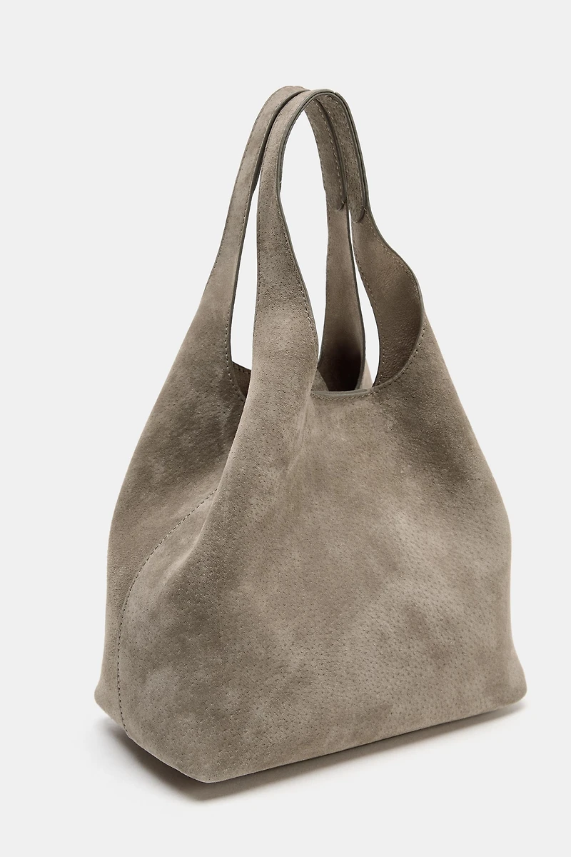 LEATHER MINI SHOPPER BAG