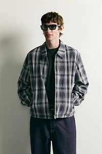 RELAXED FIT PLAID JACKET
