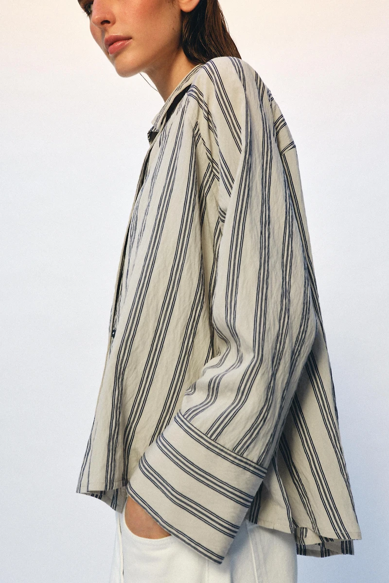 ZW COLLECTION OVERSIZED STRIPED SHIRT