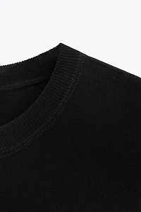 SHORT SLEEVE KNIT TOP