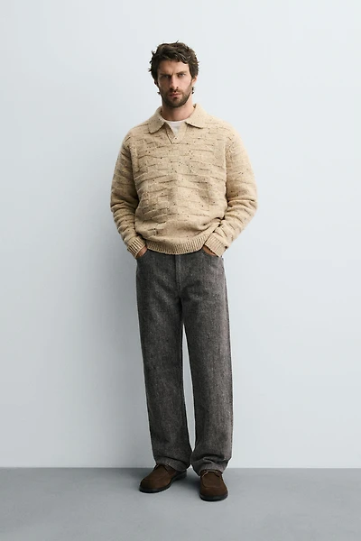 JEAN STRAIGHT FIT BROSSÉ