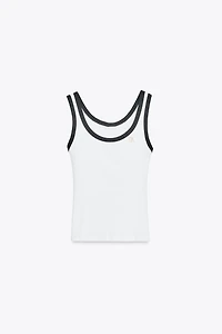 ZARA BROOCH TRIM TOP