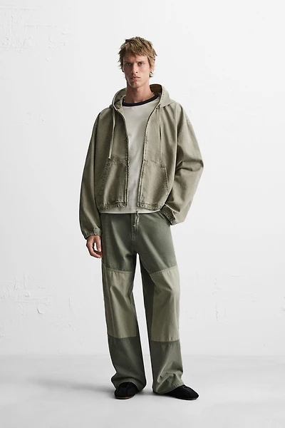 WASHED HOODED JACKET