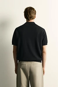 KNIT QUARTER-ZIP POLO SHIRT