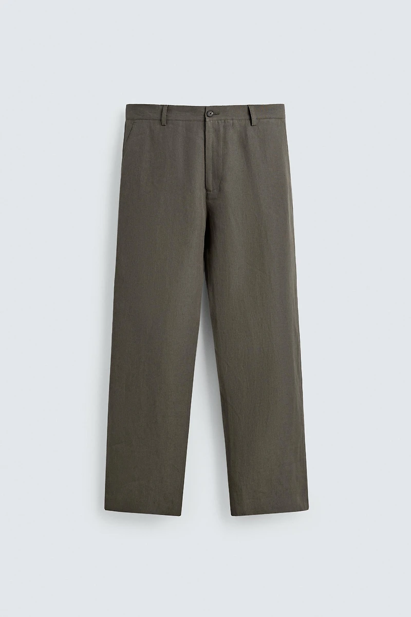 PANTALON STRAIGHT FIT 100% LIN