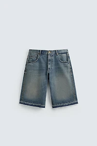 SHORT EN JEAN BAGGY FIT CLOUS MÉTALLIQUES