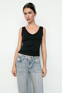 Cotton blend tank top
