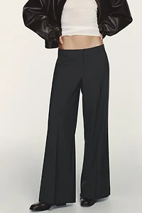 PANTALON À RAYURES TAILLE BASSE