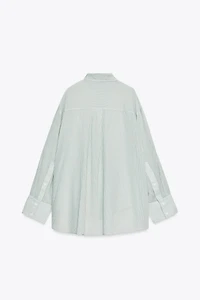STRIPED GAUZE OVERSIZED SHIRT