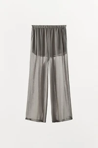 SEMI-SHEER PALAZZO PANTS