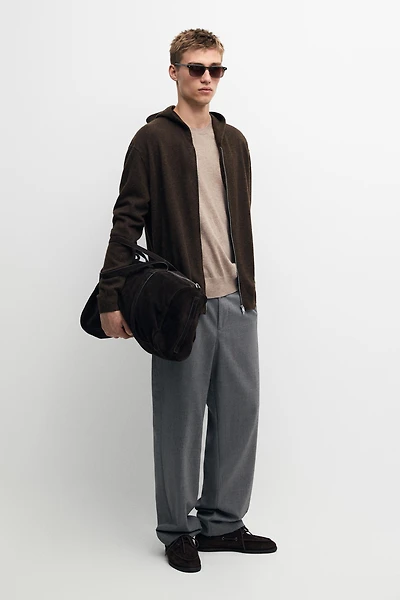 100% cashmere hooded cardigan