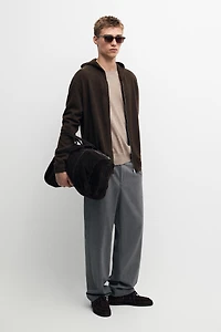 100% cashmere hooded cardigan