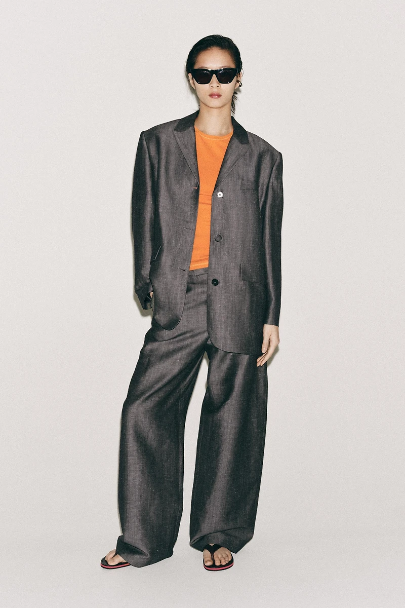 ZW COLLECTION STRAIGHT-CUT LINEN BLAZER