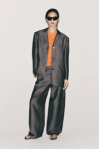 ZW COLLECTION STRAIGHT-CUT LINEN BLAZER
