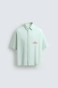 TEXT STRIPED SHIRT