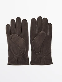 Gants en cuir caprin finition daim