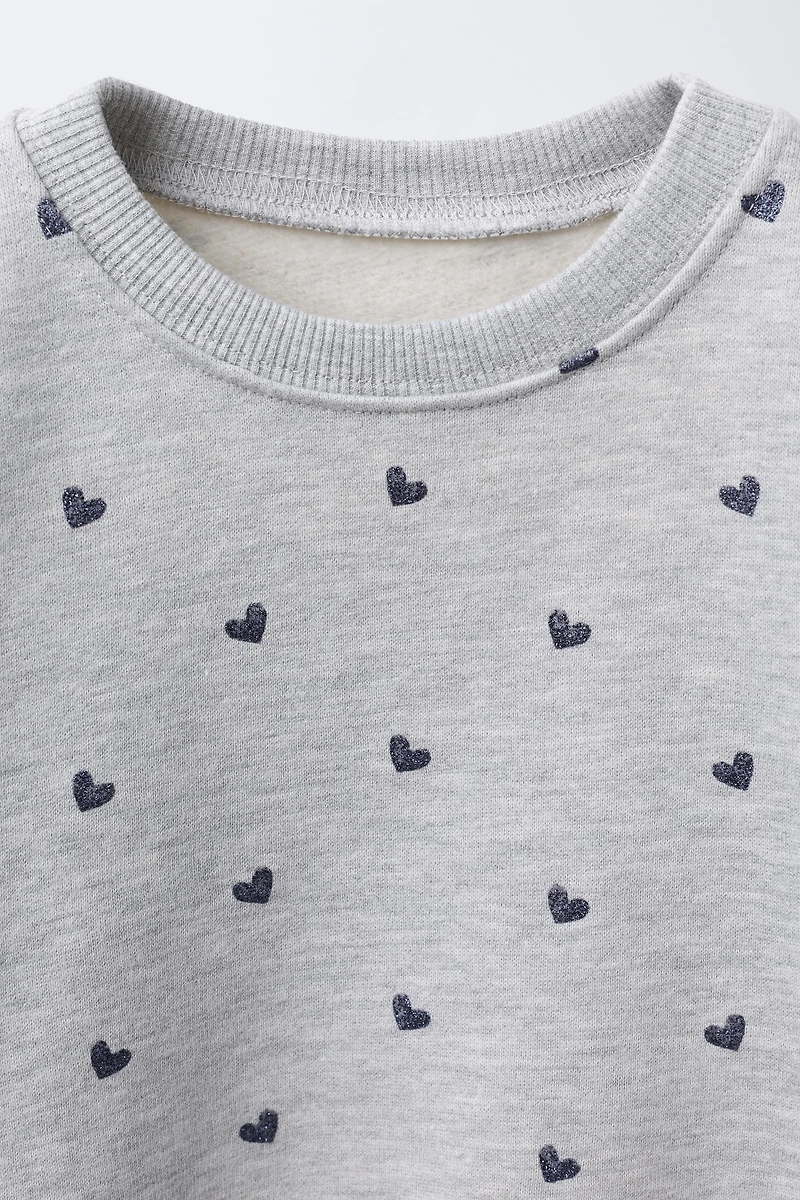 SHINY PRINT SWEATSHIRT