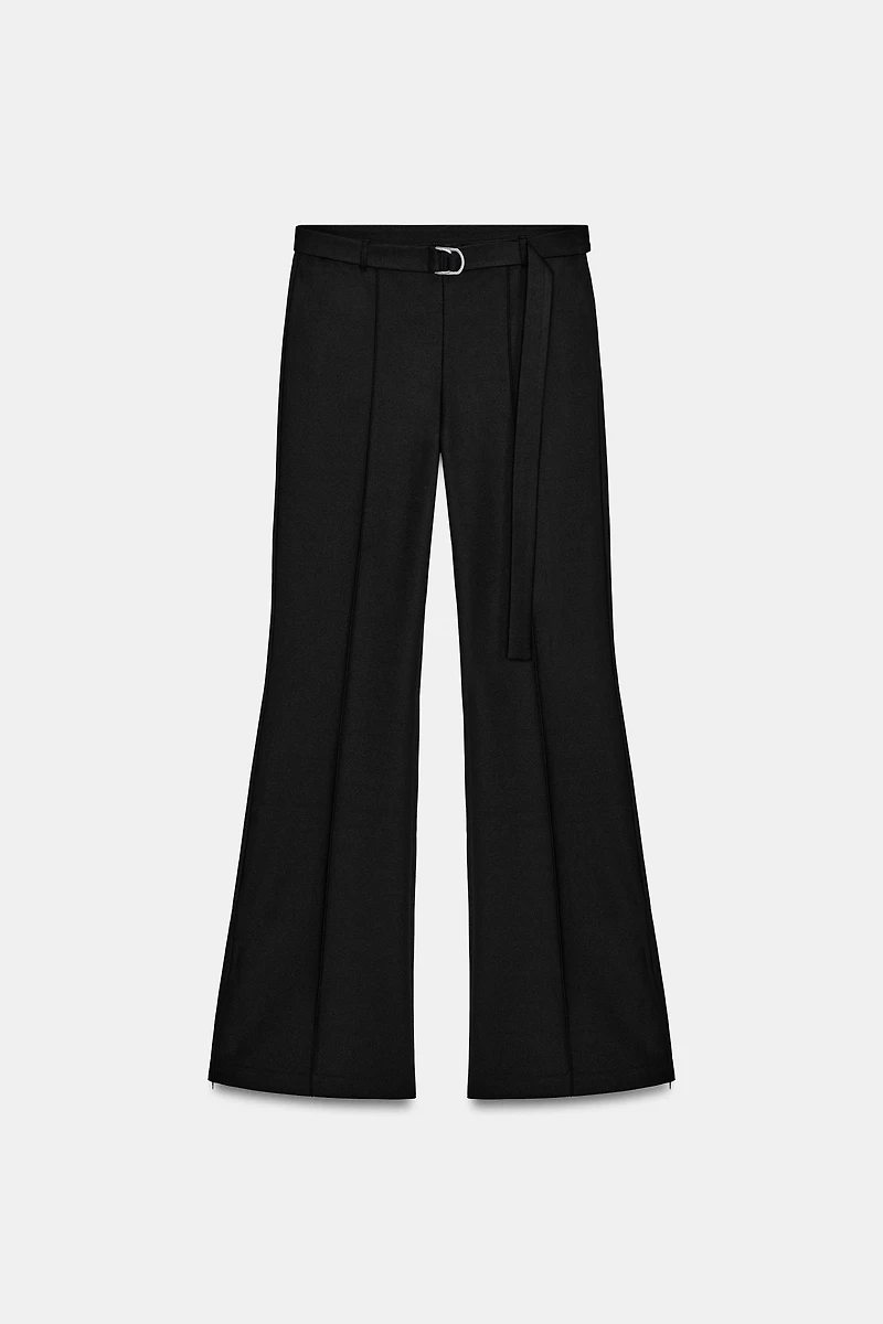 CREPE BELTED PANTS