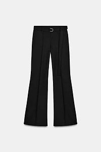 CREPE BELTED PANTS