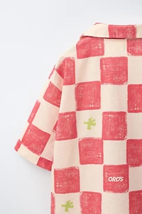 PLAID LOGO SHIRT