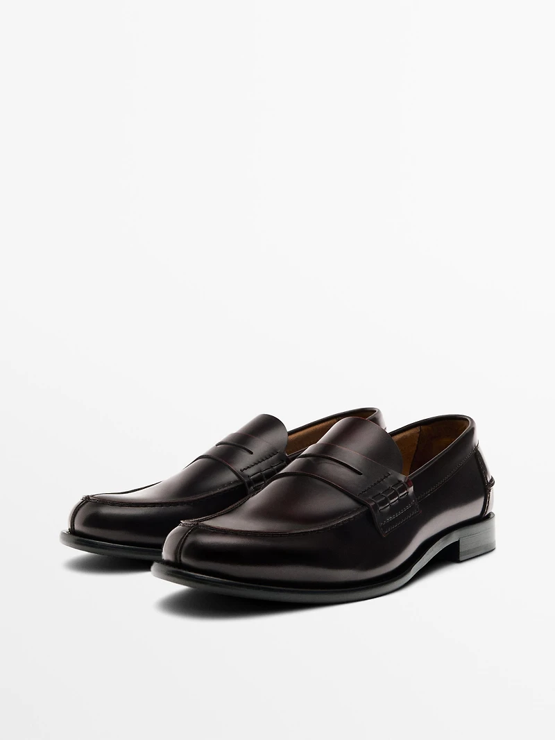 Mocassins cuir patte décorative