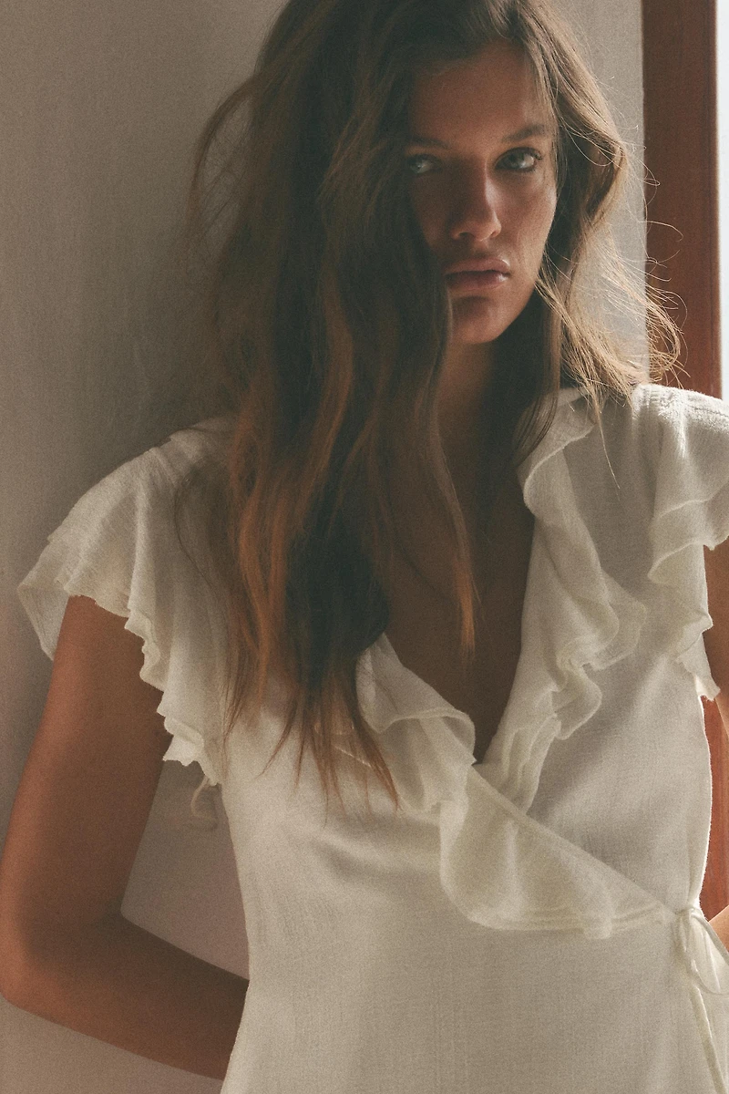 RUFFLED MINI DRESS