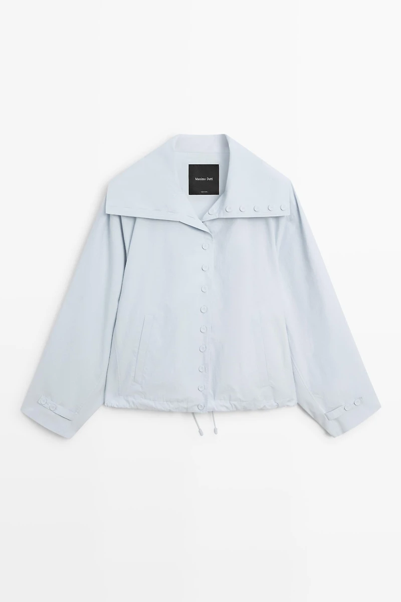 Cropped button jacket