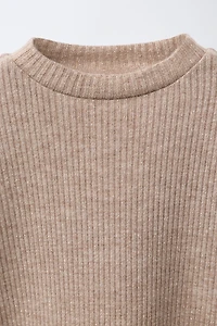 T-SHIRT CANNELÉ BRILLANT LACETS