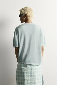 WASHED EFFECT KNIT T-SHIRT