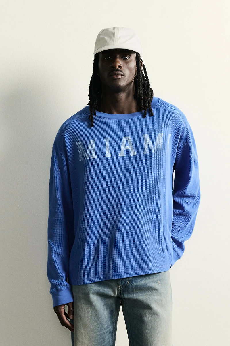 MIAMI WAFFLE KNIT T-SHIRT