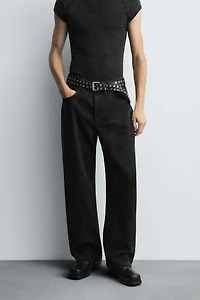 PRINTED BAGGY FIT JEANS