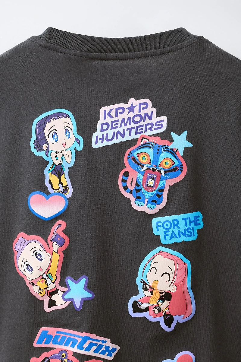 T-SHIRT EFFET DÉLAVÉ KPOP DEMON HUNTERS™ NETFLIX ©